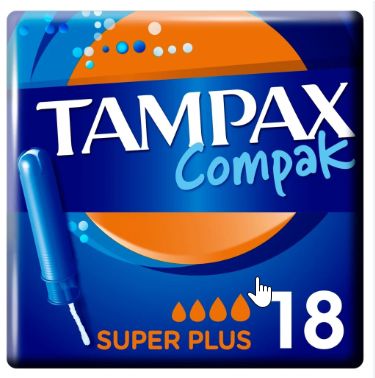 TAMPAX COMPAK SUPER PLUS 18U