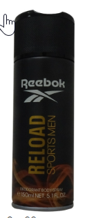 REEBOK DESODORANTE SPRAY 150 ML. RELOAD SPORT HOMB